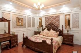 原木护墙板系列欧式床-04