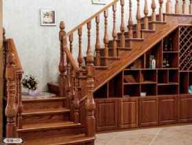 原木楼梯系列楼梯-03